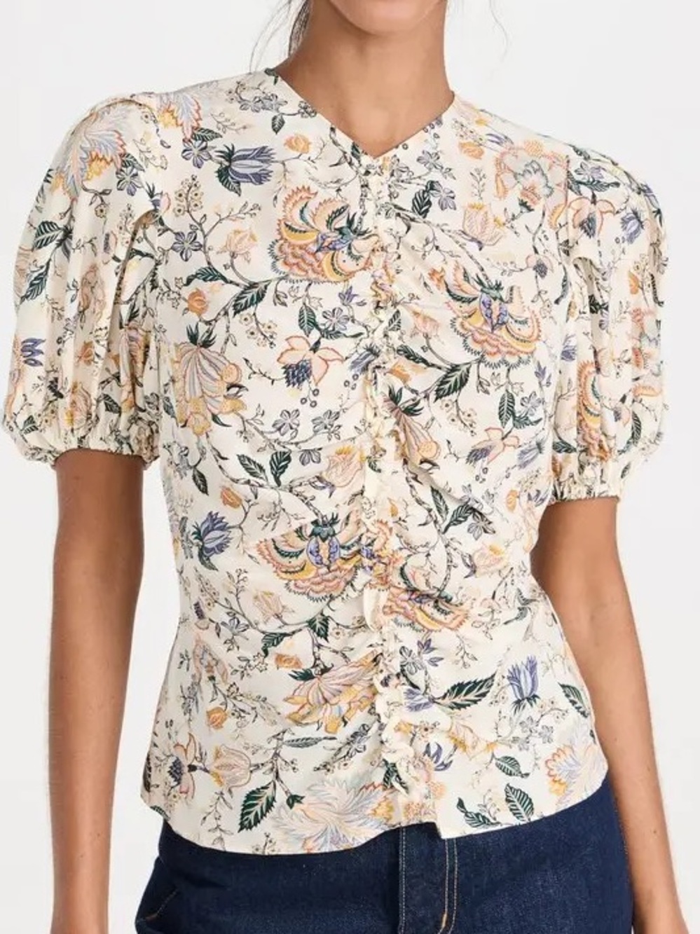 Ulla Johnson Elise Blouse in Gardenia, Size 4